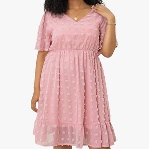 Elegant Pink Wedding Dress